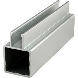 Quick Frame 1" x 1" Square Tube Profile, Single Twin 1/2" Flanges, 145" Bar, Anodize