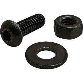 1/4-20 x .750 Button Head Socket Cap Screw w/Washer & Hex Nut, Black Zinc