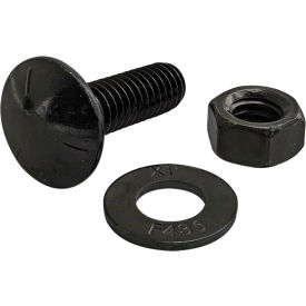 5/16-18 x 1.000 Slide-In Flanged Economy T-Slot Stud w/Washer & Hex Nut, Black Zinc