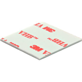 Fractional & Metric Series 30mm x 30mm Vhb Adhesive Mount Tape, White, Pack Of 10
