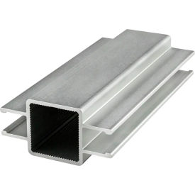 Quick Frame 1" x 1" Square Tube Profile, Double Twin 1/2" Flanges, 145" Bar, Anodize