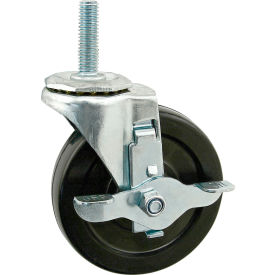 5" Swivel Caster W/ 7/16-14 Stem W/ Brake