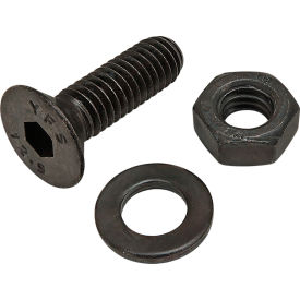 M6 x 20mm Black FHSCS with Washer & Hex Nut, Zinc