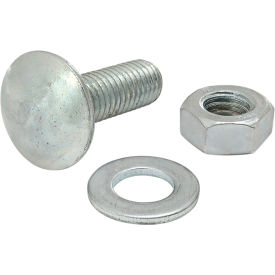 Metric Series Bolt Assembly M8 x 25mm T-Slot Stud w/ Washer & Hex Nut, Bright Zinc