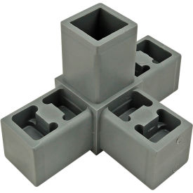 Quick Frame Series 4 Way Corner Connector, Gray