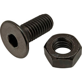 M8 x 20mm Black FHSCS with Hex Nut, Zinc
