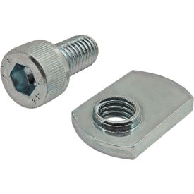 M8 x 16.00mm Socket Head Cap Screw and Slide-In Economy T-Nut Offset Thread
