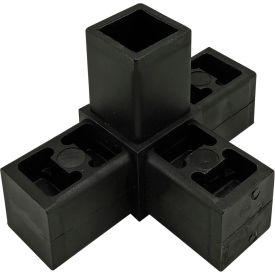 Quick Frame Series 4 Way Corner Connector, Black