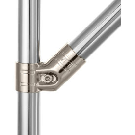 45° Fix Angle Joint Set Steel Chrome, Silver