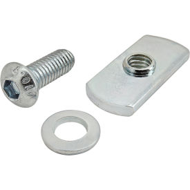 M6 x 16mm Bright Button Head Socket Cap Screw with Washer and Slide-In Economy T-Nut