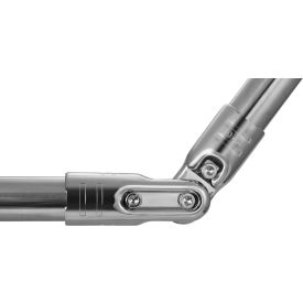 Flex pipe Extended Pivot Joint Set with Hardware, Steel, Chrome Plating