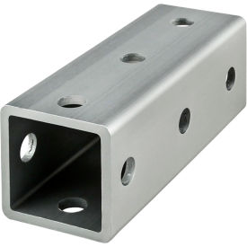Ready Tube 1-1/2" Square Tube with Holes, 150" Bar, Anodize Finish