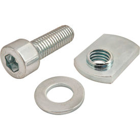 Bolt Assembly M8 x 25mm Bright SHCS with Washer & Slide-In Economy T-Nut, Bright Zinc