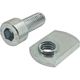 Bolt Assembly: M8 x 20mm Bright SHCS & Slide-In Economy T-Nut, Bright Zinc
