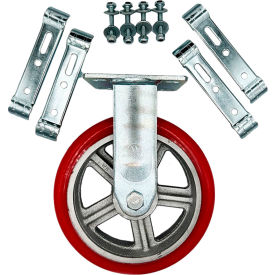 Flex pipe 8" Fix Plate Caster Kit