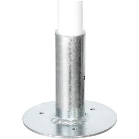 Flex Pipe Stanchion Mount, Steel Zinc