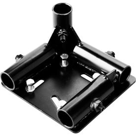 Flex pipe Left Side Caster Plate, Steel, Black