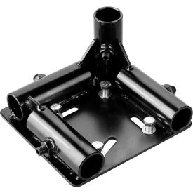 Flex pipe Right Side Caster Plate, Steel, Black