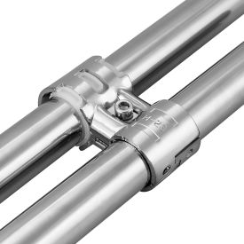 Double Single Hinge Set Steel Cr