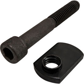 Bolt Assembly 5/16-18 x 2.500", SHCS and Slide-In Economy T-Nut, Offset Thread, Black