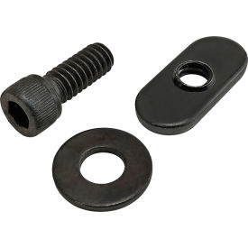 1/4-20 x 5/8" SHCS with Washer & Slide-In Economy T-Nut - Centered Thread, Black Zinc
