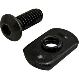Bolt Assembly 1/4-20 x .625", Slide-In Economy T-Nut, Centered Thread, Black