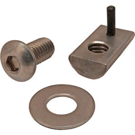 Button Head Socket Cap Screw w/ Washer & Drop-In T-Nut, Stainless Steel, 5/16-18 X 5/8"