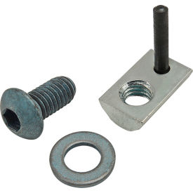 M6 x 12mm Blue BHSCS, Washer & Roll-In T-Nut with Flex Handle, Bright Zinc