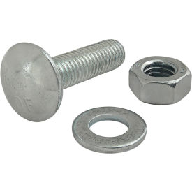 M8 x 30mm Bright Slide-In Flanged Economy T-Slot Stud with Washer & Hex Nut, Bright Zinc