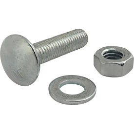 M8 x 35mm Slide-In Flanged Economy T-Slot Stud with Washer & Hex Nut, Bright Zinc