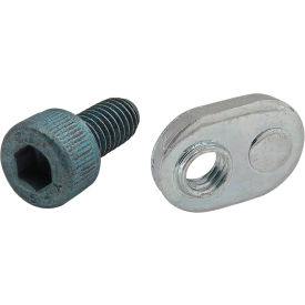 M5 x 10mm Blue SHCS with Slide-In Economy T-Nut - Offset Thread, Bright Zinc