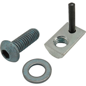 M6 x 16mm Blue BHSCS, Washer & Roll-In T-Nut with Flex Handle, Bright Zinc