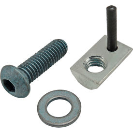 M6 x 20mm Blue BHSCS, Washer & Roll-In T-Nut with Flex Handle, Bright Zinc