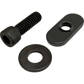1/4-20 x 3/4" SHCS with Washer & Slide-In Economy T-Nut - Centered Thread, Black Zinc