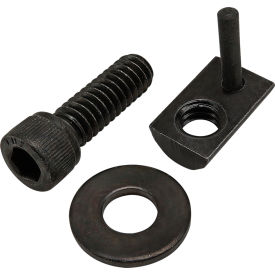 1/4-20 x 3/4" SHCS with Washer & Roll-In T-Nut with Flex Handle, Black Zinc