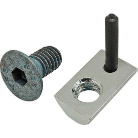 M6 x 12mm Blue FHSCS & Roll-In T-Nut with Flex Handle, Bright Zinc