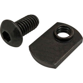 5/16-18 x 5/8" BHSCS Slide-In Economy T-Nut - Offset Thread, Black Zinc