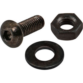 M4 x 12mm BHSCS with Washer & Hex Nut, Black Zinc