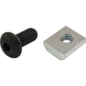 M5 x 12mm Black BHSCS with Standard Slide-In T-Nut, Bright Zinc
