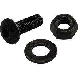 M5 x 16mm BHSCS with Washer & Hex Nut, Black Zinc