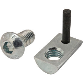 M6 x 12.00mm Button Head Socket Cap Screw with Roll-In T-Nut with Flex Handle