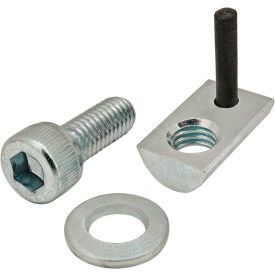M6 x 16mm Socket Head Cap Screw with Washer and Roll-In T-Nut with Flex Handle, Zinc