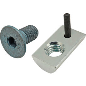 M8 x 16mm Blue FHSCS & Roll-In T-Nut with Flex Handle, Bright Zinc