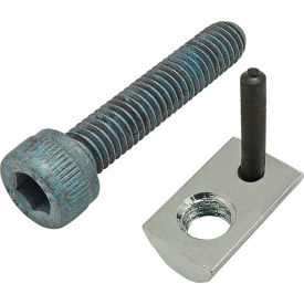 M6 x 30mm Blue SHCS & Roll-In T-Nut with Flex Handle, Bright Zinc