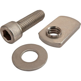 Socket Head Cap Screw with Washer and Economy T-Nut, Stainless Steel, 5/16-18 X 1"