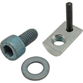 M6 x 12mm Blue SHCS, Washer & Roll-In T-Nut with Flex Handle, Bright Zinc