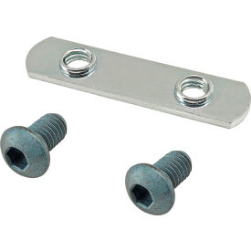 M6 x 10mm Blue BHSCS & Double Slide-In Economy T-Nut, Bright Zinc