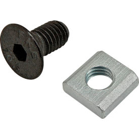 M5 x 10mm Black FHSCS with Slide-In Economy T-Nut Block, Bright Zinc