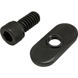 1/4-20 x 1/2" SHCS and Slide-In Economy T-Nut - Centered Thread, Black Zinc