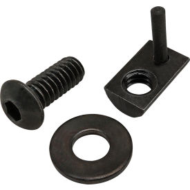 1/4-20 x 5/8" BHSCS with Washer & Roll-In T-Nut with Flex Handle, Black Zinc